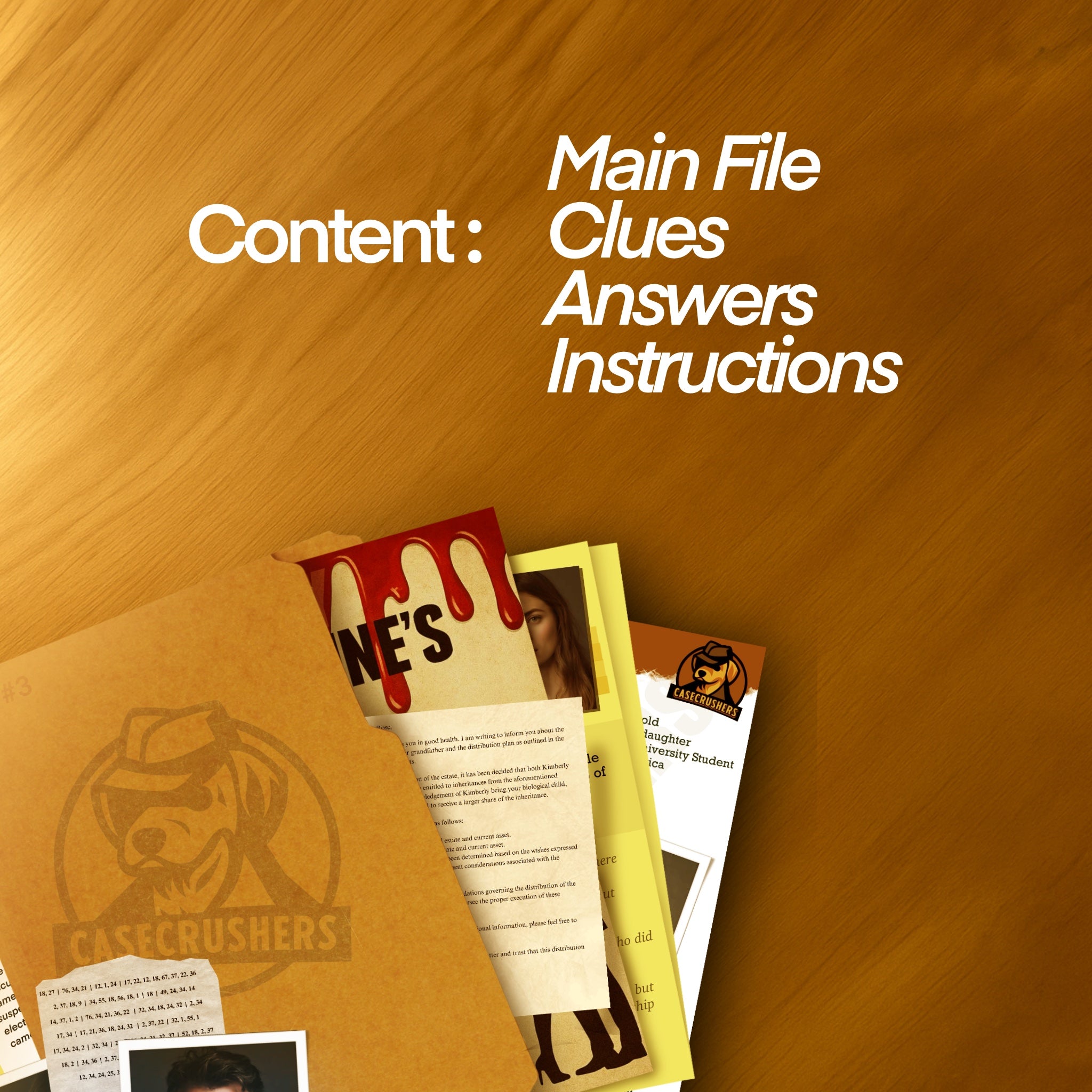 "Players solving CASE #3 Bloody Valentine's Day Murder Mystery"