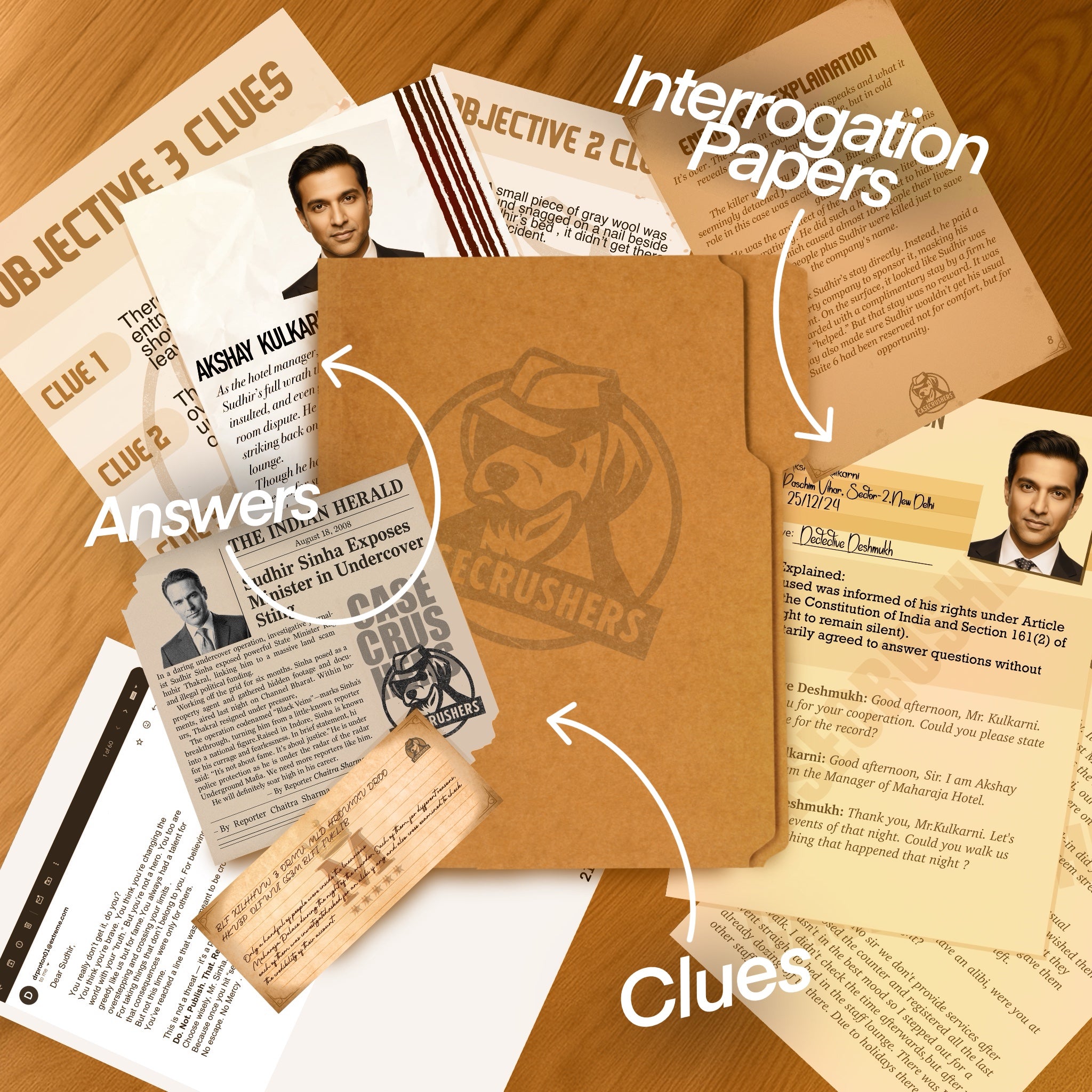 CASE #4 Silence at Suite 6 Murder Mystery Game Box